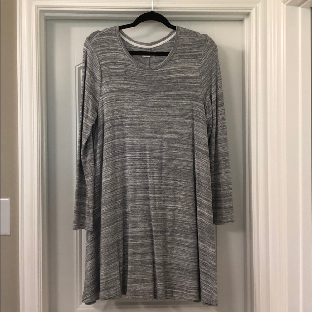Lou and Grey Soft Grey Long Sleeve Swing Dress